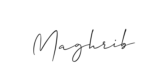 It looks lik you need a new signature style for name Maghrib. Design unique handwritten (Allison_Script) signature with our free signature maker in just a few clicks. Maghrib signature style 2 images and pictures png