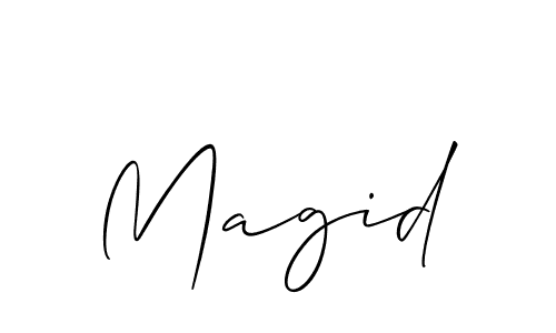 Magid stylish signature style. Best Handwritten Sign (Allison_Script) for my name. Handwritten Signature Collection Ideas for my name Magid. Magid signature style 2 images and pictures png