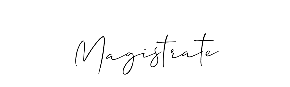 Also we have Magistrate name is the best signature style. Create professional handwritten signature collection using Allison_Script autograph style. Magistrate signature style 2 images and pictures png