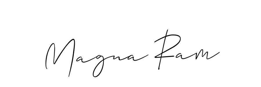 Make a short Magna Ram signature style. Manage your documents anywhere anytime using Allison_Script. Create and add eSignatures, submit forms, share and send files easily. Magna Ram signature style 2 images and pictures png