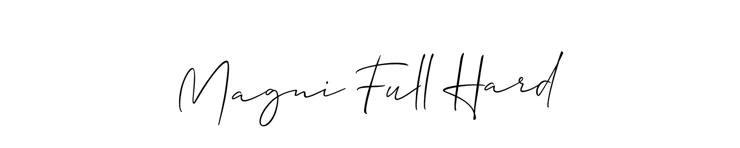 Similarly Allison_Script is the best handwritten signature design. Signature creator online .You can use it as an online autograph creator for name Magni Full Hard. Magni Full Hard signature style 2 images and pictures png