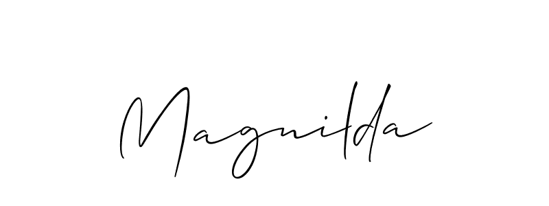 Also we have Magnilda name is the best signature style. Create professional handwritten signature collection using Allison_Script autograph style. Magnilda signature style 2 images and pictures png