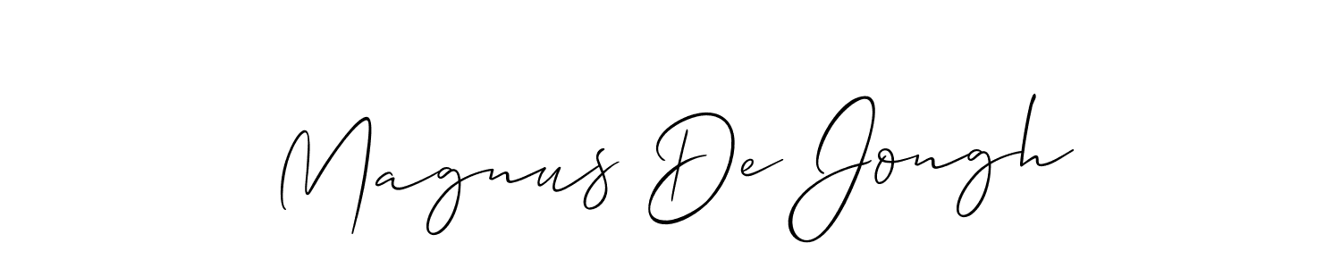 Also we have Magnus De Jongh name is the best signature style. Create professional handwritten signature collection using Allison_Script autograph style. Magnus De Jongh signature style 2 images and pictures png