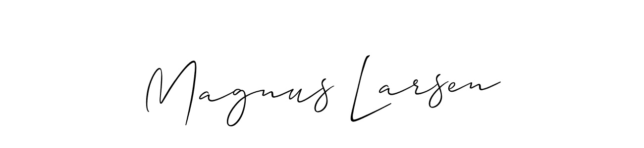 Magnus Larsen stylish signature style. Best Handwritten Sign (Allison_Script) for my name. Handwritten Signature Collection Ideas for my name Magnus Larsen. Magnus Larsen signature style 2 images and pictures png