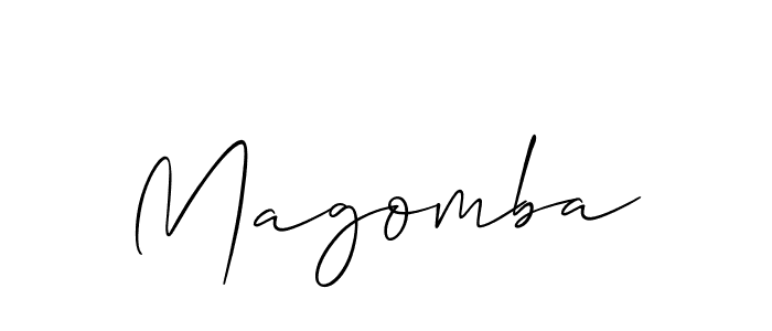 if you are searching for the best signature style for your name Magomba. so please give up your signature search. here we have designed multiple signature styles  using Allison_Script. Magomba signature style 2 images and pictures png