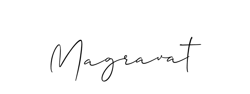 It looks lik you need a new signature style for name Magravat. Design unique handwritten (Allison_Script) signature with our free signature maker in just a few clicks. Magravat signature style 2 images and pictures png