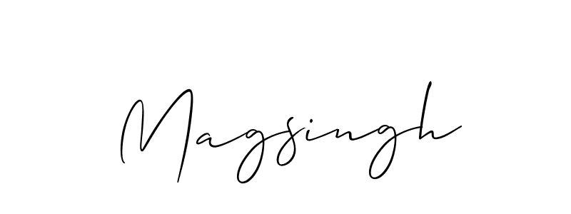 Also You can easily find your signature by using the search form. We will create Magsingh name handwritten signature images for you free of cost using Allison_Script sign style. Magsingh signature style 2 images and pictures png