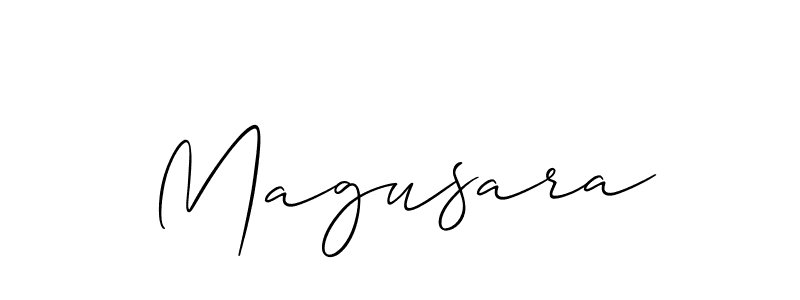 It looks lik you need a new signature style for name Magusara. Design unique handwritten (Allison_Script) signature with our free signature maker in just a few clicks. Magusara signature style 2 images and pictures png