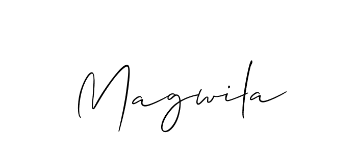 Design your own signature with our free online signature maker. With this signature software, you can create a handwritten (Allison_Script) signature for name Magwila. Magwila signature style 2 images and pictures png