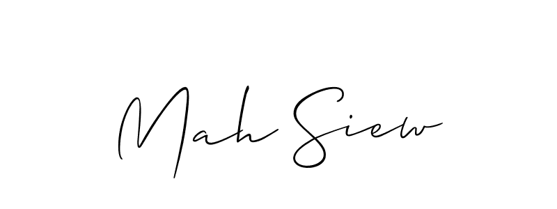 Also You can easily find your signature by using the search form. We will create Mah Siew name handwritten signature images for you free of cost using Allison_Script sign style. Mah Siew signature style 2 images and pictures png