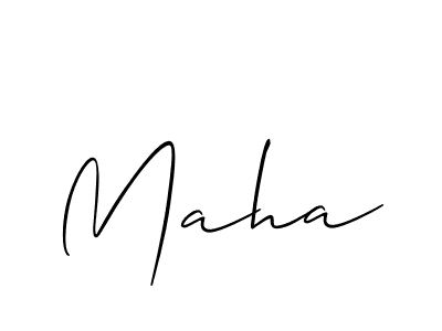 if you are searching for the best signature style for your name Maha. so please give up your signature search. here we have designed multiple signature styles  using Allison_Script. Maha signature style 2 images and pictures png