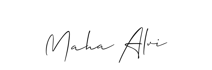 It looks lik you need a new signature style for name Maha Alvi. Design unique handwritten (Allison_Script) signature with our free signature maker in just a few clicks. Maha Alvi signature style 2 images and pictures png