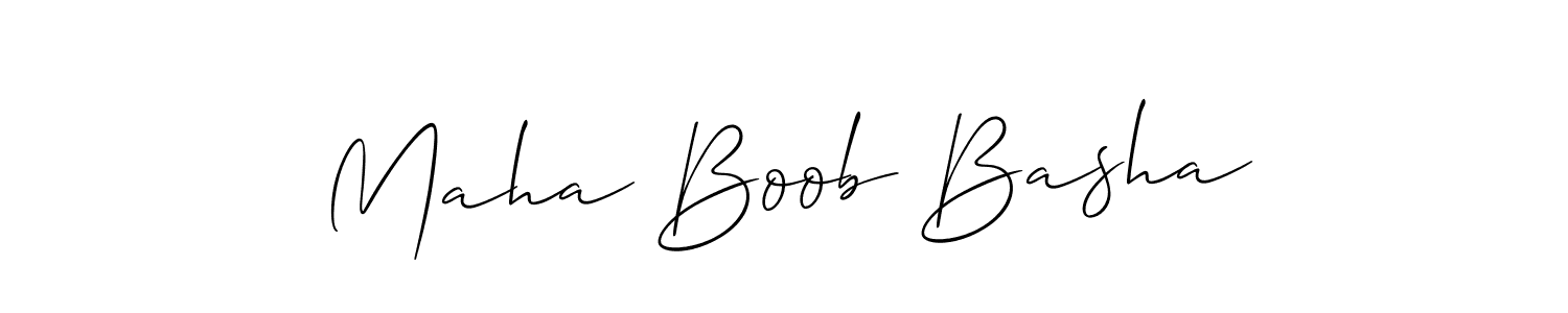 Use a signature maker to create a handwritten signature online. With this signature software, you can design (Allison_Script) your own signature for name Maha Boob Basha. Maha Boob Basha signature style 2 images and pictures png