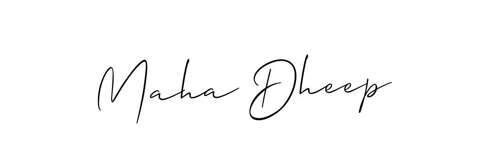 How to make Maha Dheep signature? Allison_Script is a professional autograph style. Create handwritten signature for Maha Dheep name. Maha Dheep signature style 2 images and pictures png