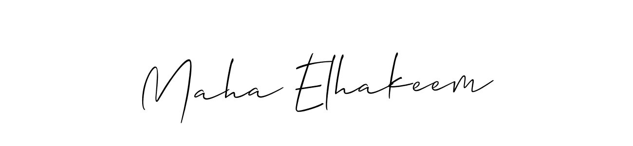 Design your own signature with our free online signature maker. With this signature software, you can create a handwritten (Allison_Script) signature for name Maha Elhakeem. Maha Elhakeem signature style 2 images and pictures png