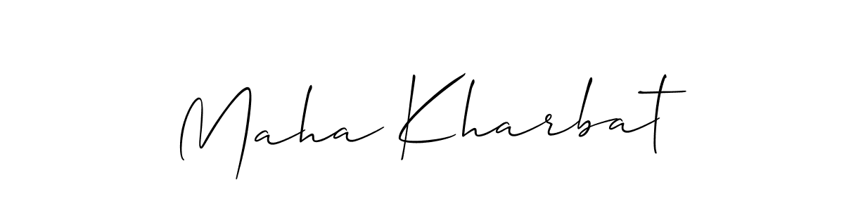 How to make Maha Kharbat signature? Allison_Script is a professional autograph style. Create handwritten signature for Maha Kharbat name. Maha Kharbat signature style 2 images and pictures png