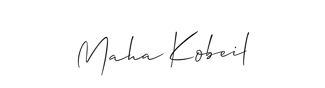 Also You can easily find your signature by using the search form. We will create Maha Kobeil name handwritten signature images for you free of cost using Allison_Script sign style. Maha Kobeil signature style 2 images and pictures png