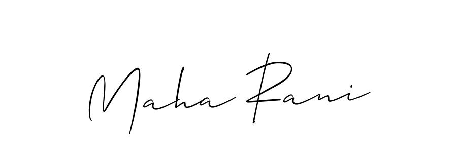 Allison_Script is a professional signature style that is perfect for those who want to add a touch of class to their signature. It is also a great choice for those who want to make their signature more unique. Get Maha Rani name to fancy signature for free. Maha Rani signature style 2 images and pictures png