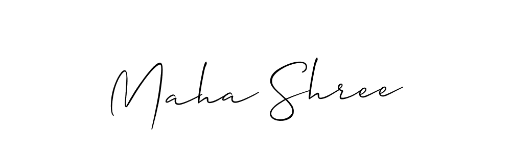 You should practise on your own different ways (Allison_Script) to write your name (Maha Shree) in signature. don't let someone else do it for you. Maha Shree signature style 2 images and pictures png