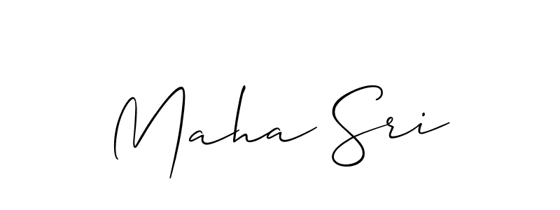 Maha Sri stylish signature style. Best Handwritten Sign (Allison_Script) for my name. Handwritten Signature Collection Ideas for my name Maha Sri. Maha Sri signature style 2 images and pictures png