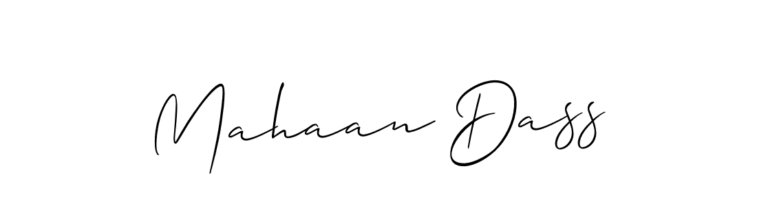 Design your own signature with our free online signature maker. With this signature software, you can create a handwritten (Allison_Script) signature for name Mahaan Dass. Mahaan Dass signature style 2 images and pictures png