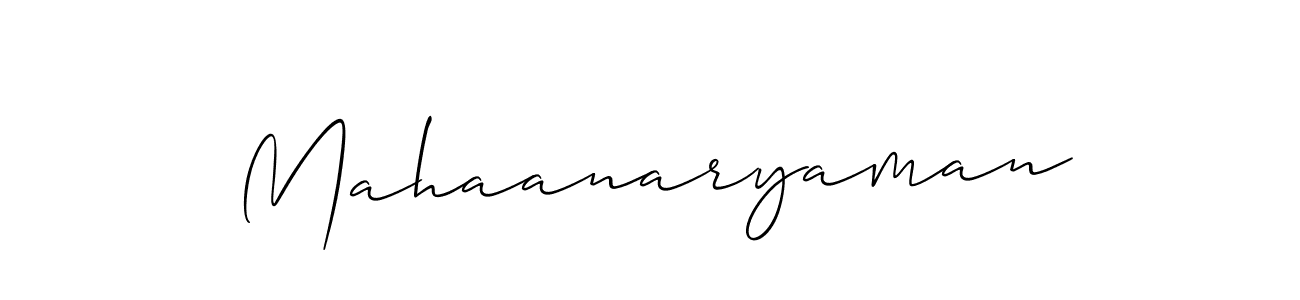 How to make Mahaanaryaman signature? Allison_Script is a professional autograph style. Create handwritten signature for Mahaanaryaman name. Mahaanaryaman signature style 2 images and pictures png