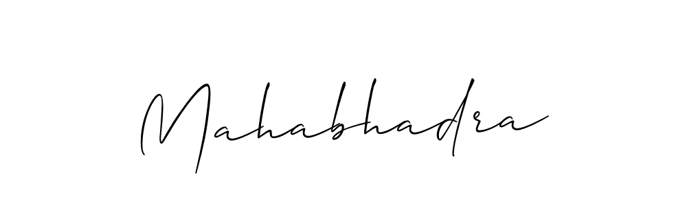 You should practise on your own different ways (Allison_Script) to write your name (Mahabhadra) in signature. don't let someone else do it for you. Mahabhadra signature style 2 images and pictures png