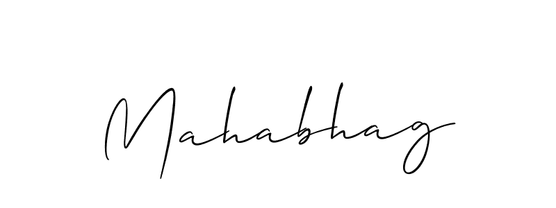 The best way (Allison_Script) to make a short signature is to pick only two or three words in your name. The name Mahabhag include a total of six letters. For converting this name. Mahabhag signature style 2 images and pictures png