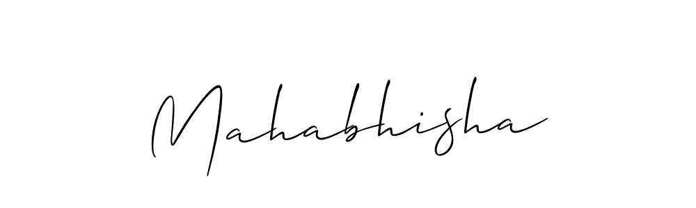 Make a beautiful signature design for name Mahabhisha. With this signature (Allison_Script) style, you can create a handwritten signature for free. Mahabhisha signature style 2 images and pictures png