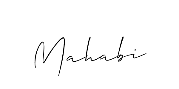 Design your own signature with our free online signature maker. With this signature software, you can create a handwritten (Allison_Script) signature for name Mahabi. Mahabi signature style 2 images and pictures png