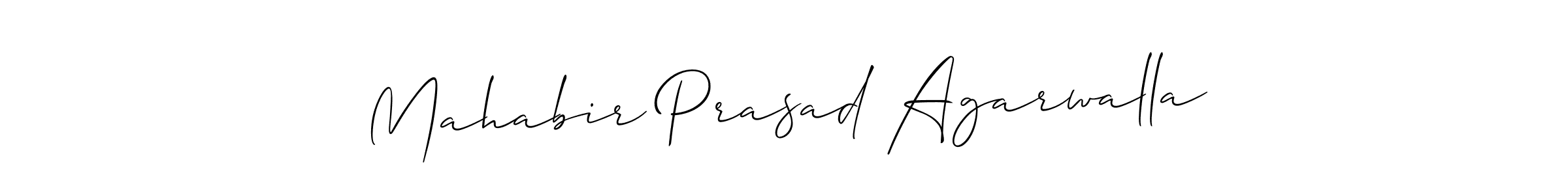 You should practise on your own different ways (Allison_Script) to write your name (Mahabir Prasad Agarwalla) in signature. don't let someone else do it for you. Mahabir Prasad Agarwalla signature style 2 images and pictures png