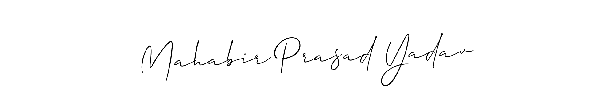 It looks lik you need a new signature style for name Mahabir Prasad Yadav. Design unique handwritten (Allison_Script) signature with our free signature maker in just a few clicks. Mahabir Prasad Yadav signature style 2 images and pictures png