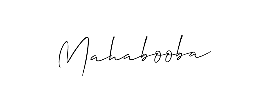 Also we have Mahabooba name is the best signature style. Create professional handwritten signature collection using Allison_Script autograph style. Mahabooba signature style 2 images and pictures png
