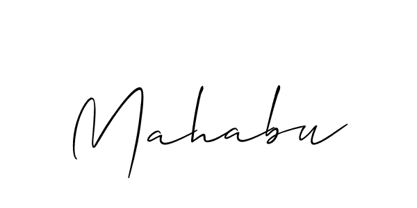 Mahabu stylish signature style. Best Handwritten Sign (Allison_Script) for my name. Handwritten Signature Collection Ideas for my name Mahabu. Mahabu signature style 2 images and pictures png