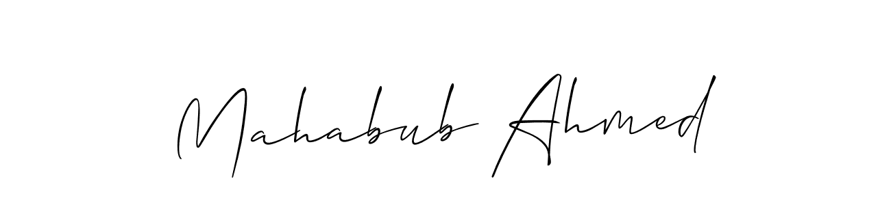 How to Draw Mahabub Ahmed signature style? Allison_Script is a latest design signature styles for name Mahabub Ahmed. Mahabub Ahmed signature style 2 images and pictures png