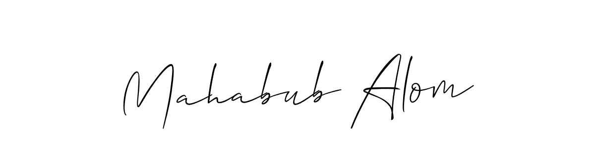 Also we have Mahabub Alom name is the best signature style. Create professional handwritten signature collection using Allison_Script autograph style. Mahabub Alom signature style 2 images and pictures png