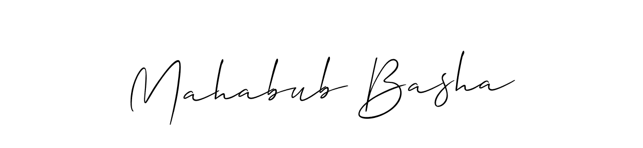 Also we have Mahabub Basha name is the best signature style. Create professional handwritten signature collection using Allison_Script autograph style. Mahabub Basha signature style 2 images and pictures png