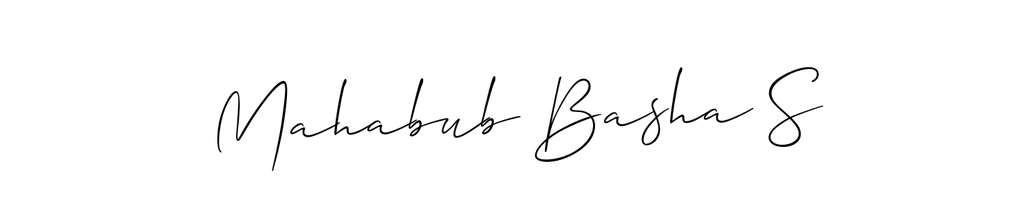 Similarly Allison_Script is the best handwritten signature design. Signature creator online .You can use it as an online autograph creator for name Mahabub Basha S. Mahabub Basha S signature style 2 images and pictures png