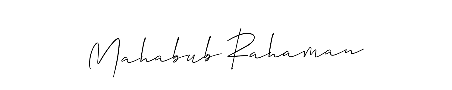 Also You can easily find your signature by using the search form. We will create Mahabub Rahaman name handwritten signature images for you free of cost using Allison_Script sign style. Mahabub Rahaman signature style 2 images and pictures png