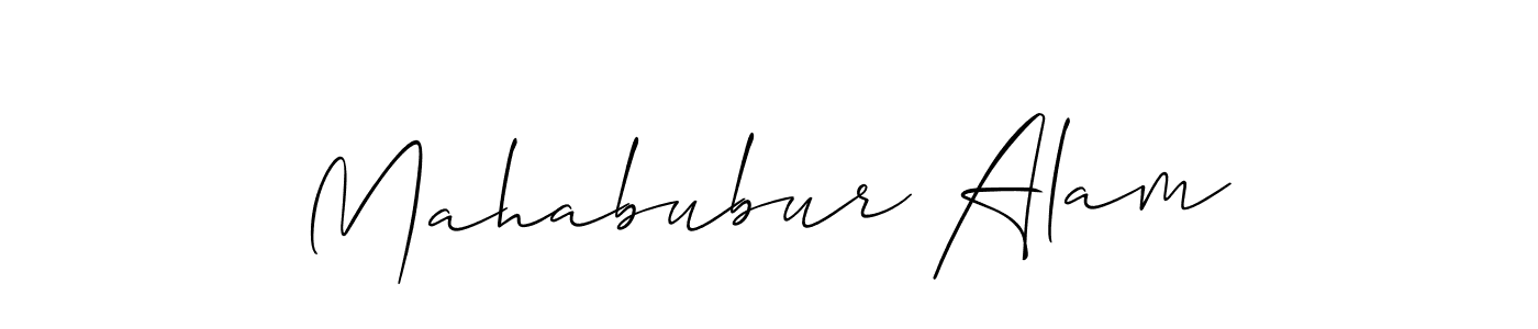 How to make Mahabubur Alam signature? Allison_Script is a professional autograph style. Create handwritten signature for Mahabubur Alam name. Mahabubur Alam signature style 2 images and pictures png