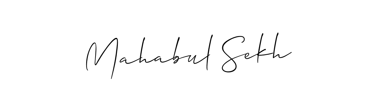 Create a beautiful signature design for name Mahabul Sekh. With this signature (Allison_Script) fonts, you can make a handwritten signature for free. Mahabul Sekh signature style 2 images and pictures png