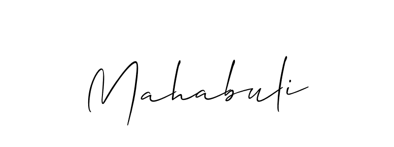 How to make Mahabuli name signature. Use Allison_Script style for creating short signs online. This is the latest handwritten sign. Mahabuli signature style 2 images and pictures png