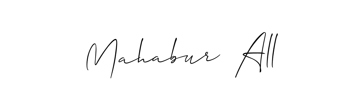 Design your own signature with our free online signature maker. With this signature software, you can create a handwritten (Allison_Script) signature for name Mahabur  All. Mahabur  All signature style 2 images and pictures png