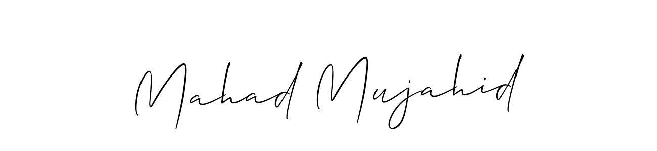 Also we have Mahad Mujahid name is the best signature style. Create professional handwritten signature collection using Allison_Script autograph style. Mahad Mujahid signature style 2 images and pictures png