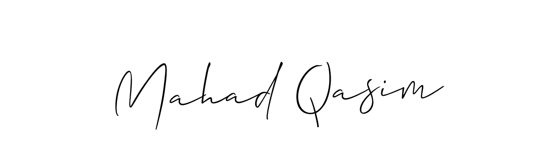 The best way (Allison_Script) to make a short signature is to pick only two or three words in your name. The name Mahad Qasim include a total of six letters. For converting this name. Mahad Qasim signature style 2 images and pictures png