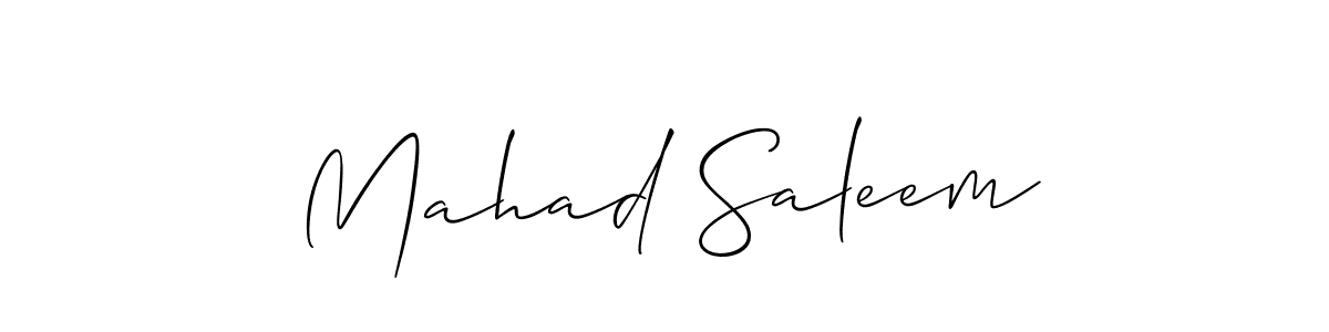 Once you've used our free online signature maker to create your best signature Allison_Script style, it's time to enjoy all of the benefits that Mahad Saleem name signing documents. Mahad Saleem signature style 2 images and pictures png