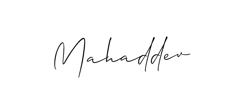 Make a beautiful signature design for name Mahaddev. With this signature (Allison_Script) style, you can create a handwritten signature for free. Mahaddev signature style 2 images and pictures png