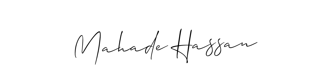 You should practise on your own different ways (Allison_Script) to write your name (Mahade Hassan) in signature. don't let someone else do it for you. Mahade Hassan signature style 2 images and pictures png