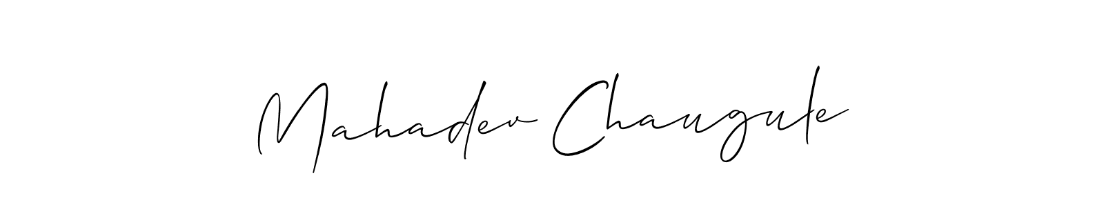 Make a beautiful signature design for name Mahadev Chaugule. With this signature (Allison_Script) style, you can create a handwritten signature for free. Mahadev Chaugule signature style 2 images and pictures png