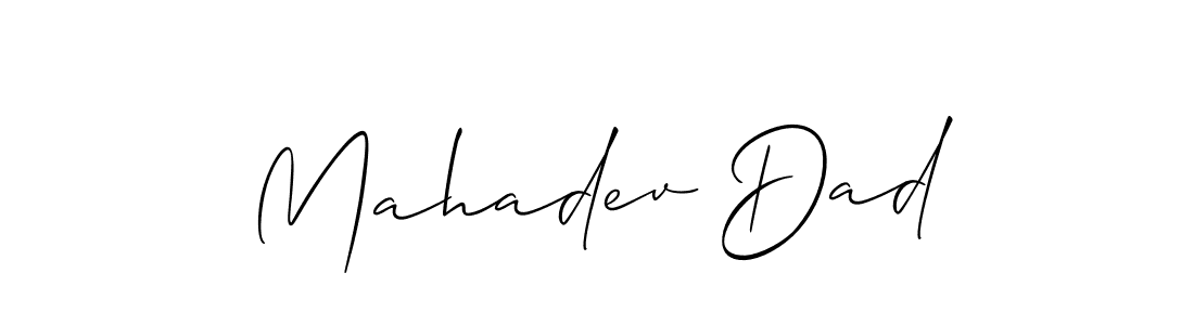 How to make Mahadev Dad name signature. Use Allison_Script style for creating short signs online. This is the latest handwritten sign. Mahadev Dad signature style 2 images and pictures png